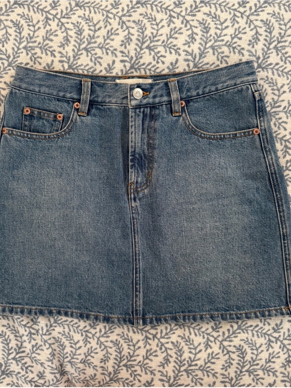 Alex Mill Washed Blue Denim Mini Skirt